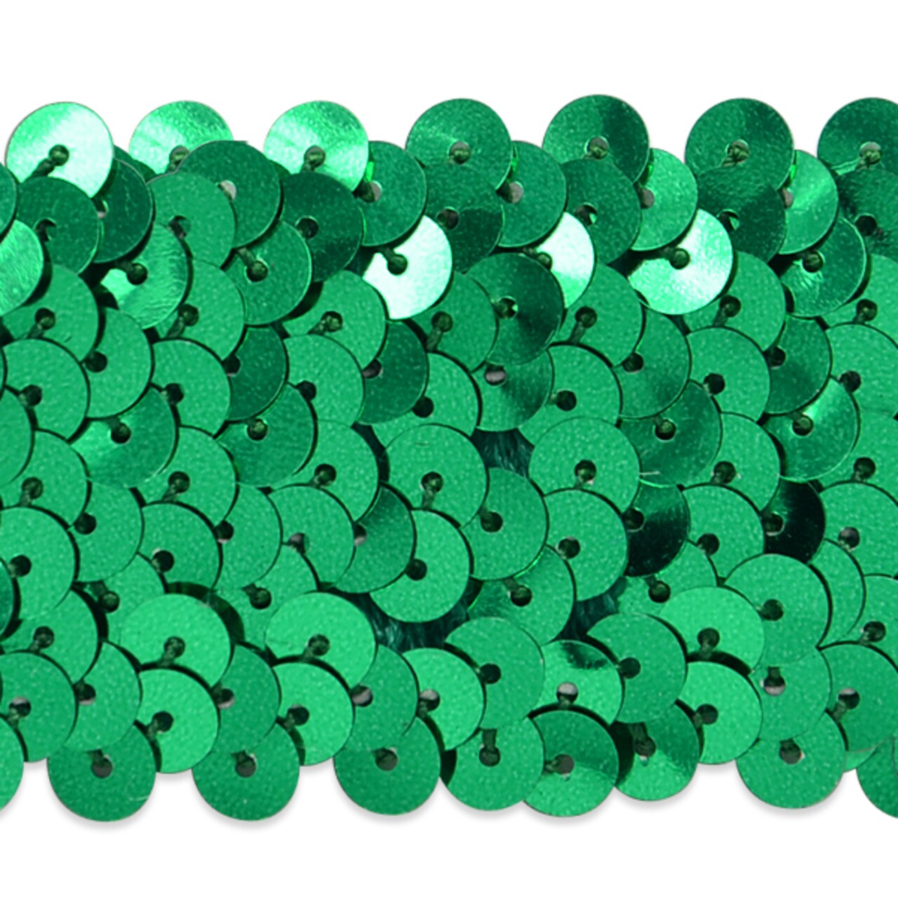 10 yards of 4 Row 1 1/2" Metallic Stretch Sequin Trim | 10 yard cut